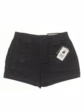 Harper & Ivy Black Cargo Shorts with Front Flap Pockets